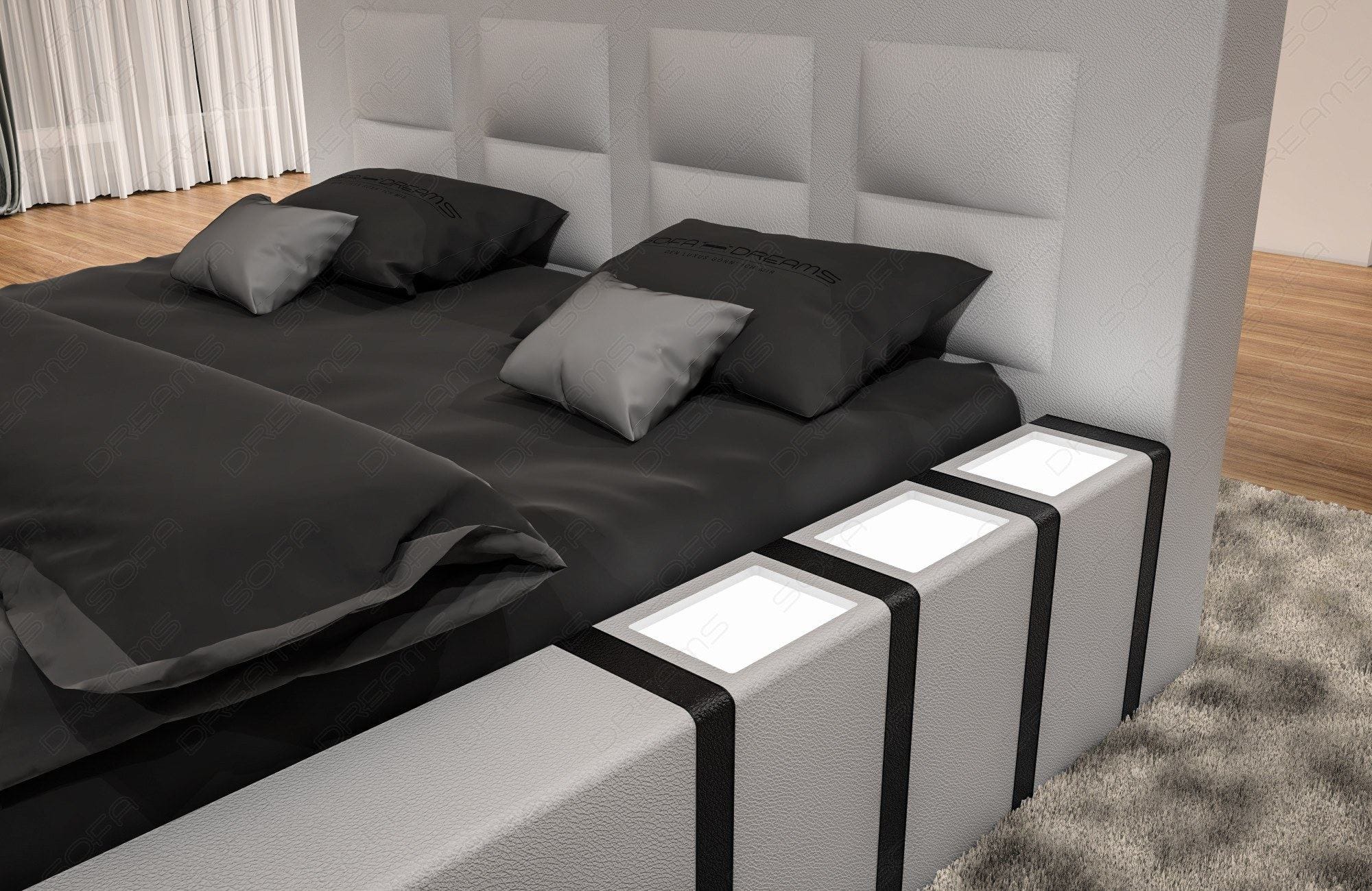 Komplettbett Asti – Modernes Design & Komfort Weiß-Schwarz