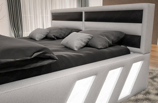 Bett Komplettbett Apollonia Weiß-Schwarz