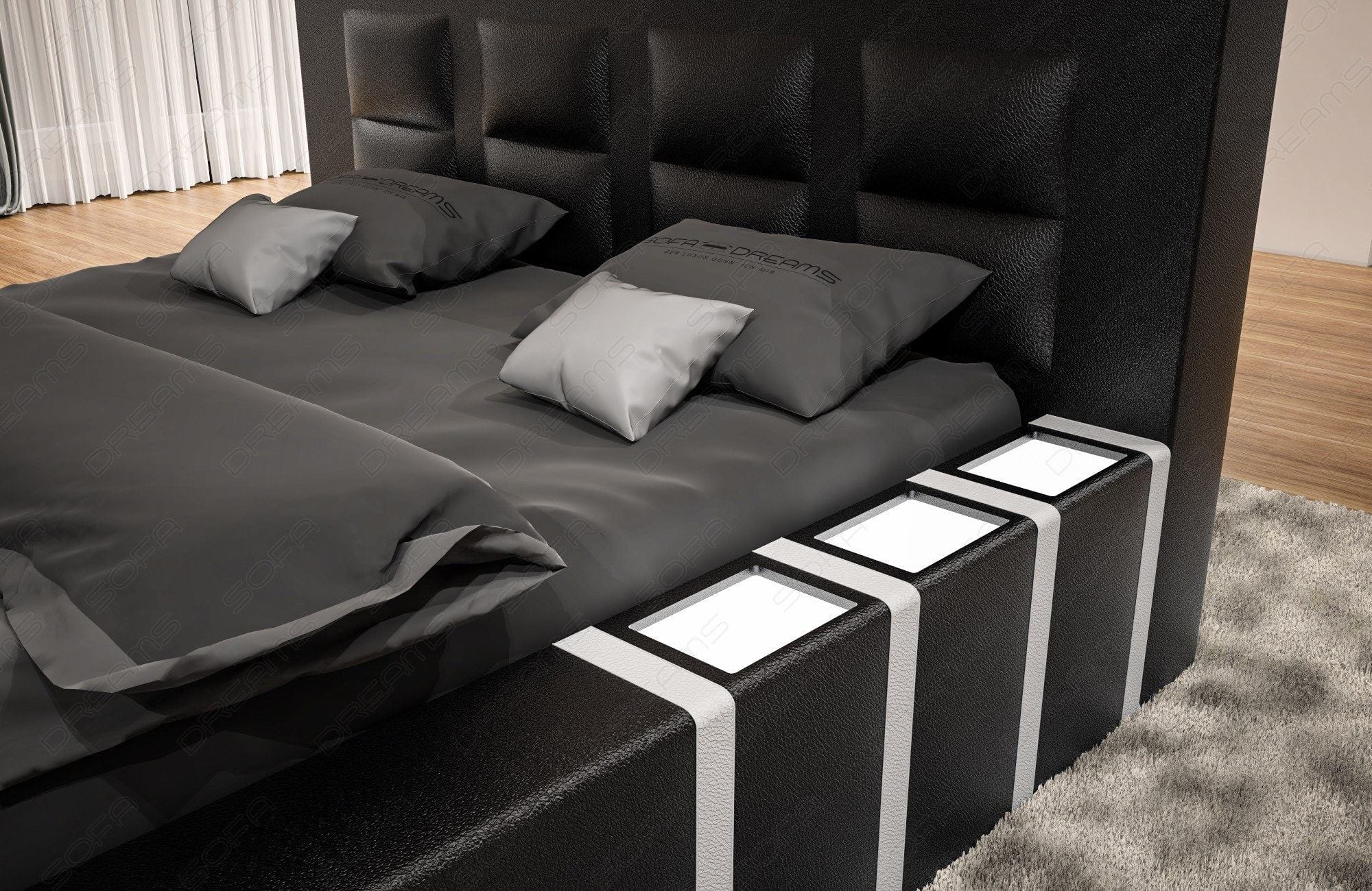 Wasserbett Asti Komplett-Set – Schlafkomfort pur Schwarz-Weiß