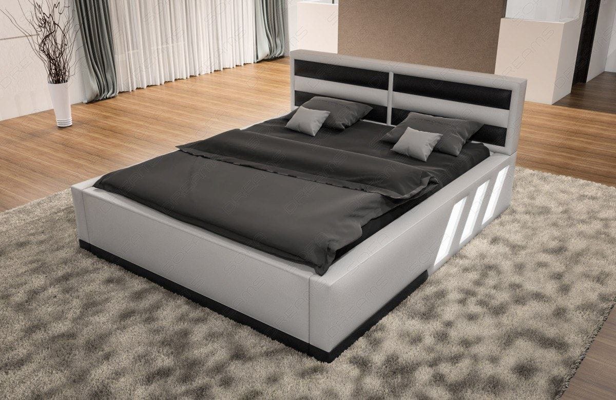 Wasserbett Apollonia Komplett Set Weiß-Schwarz
