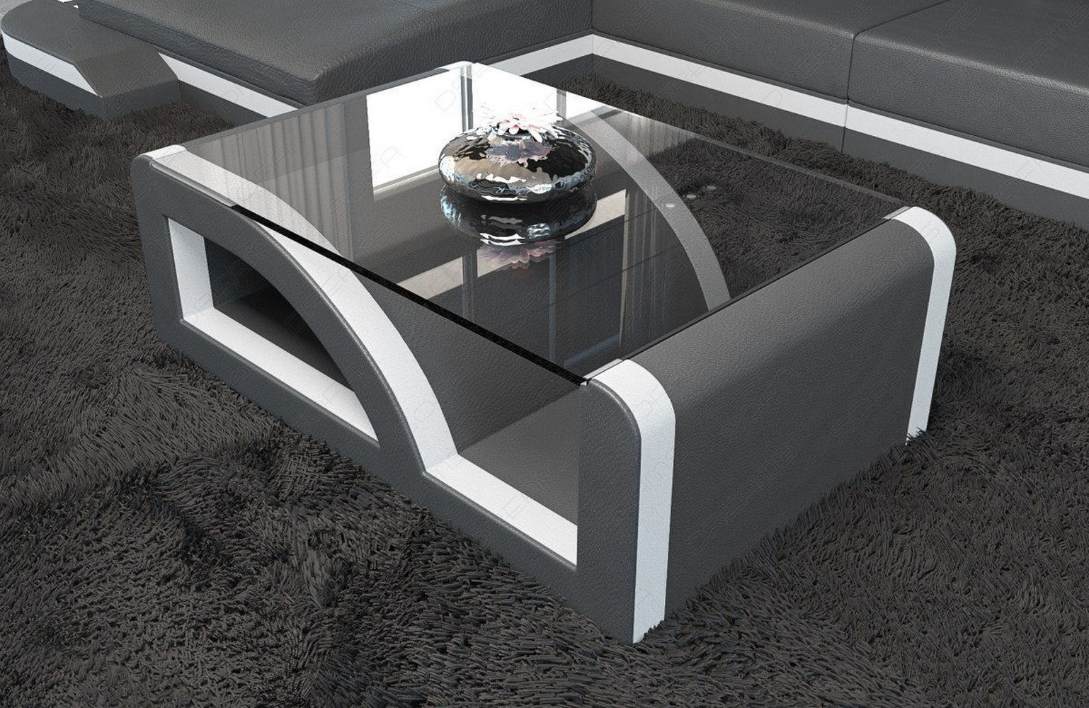 Leder Couchtisch Palermo – Elegantes Design