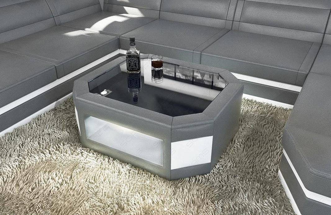 Couchtisch Prato in Leder