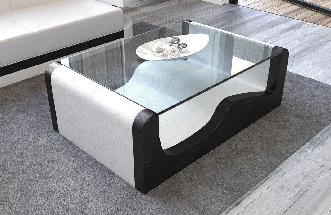 Couchtisch Wave in Leder