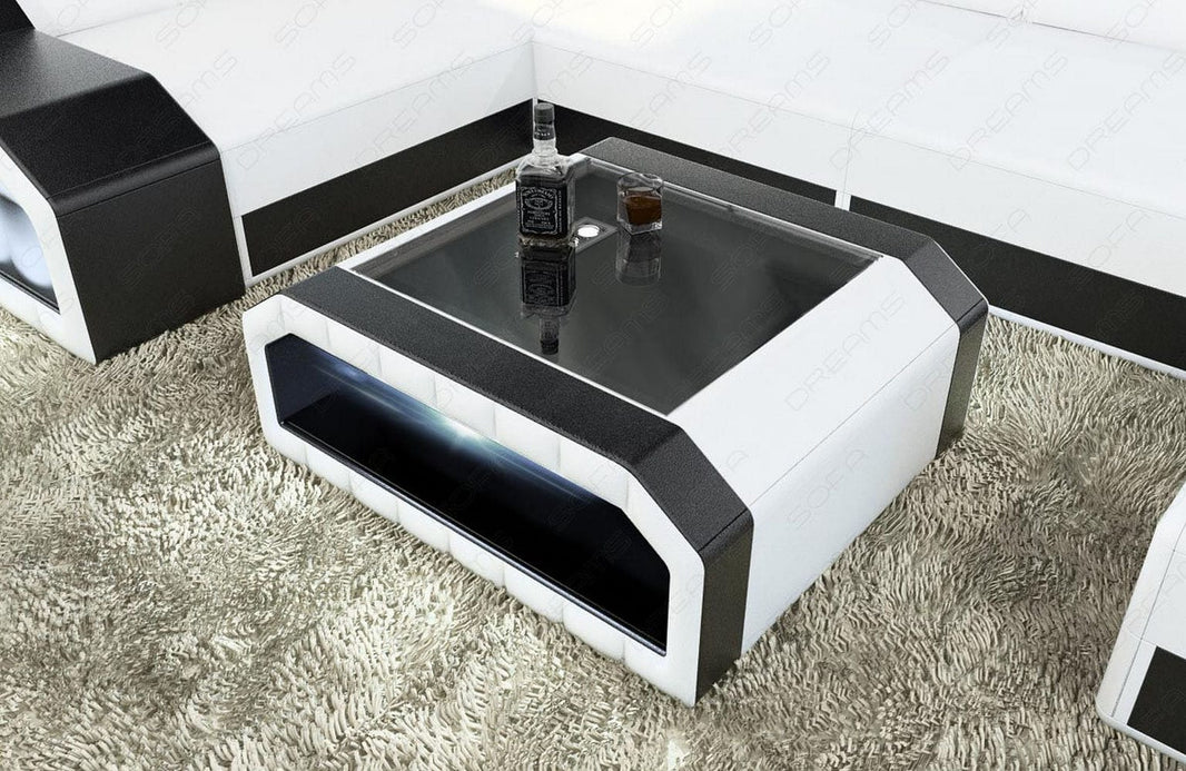 Couchtisch Matera in Leder