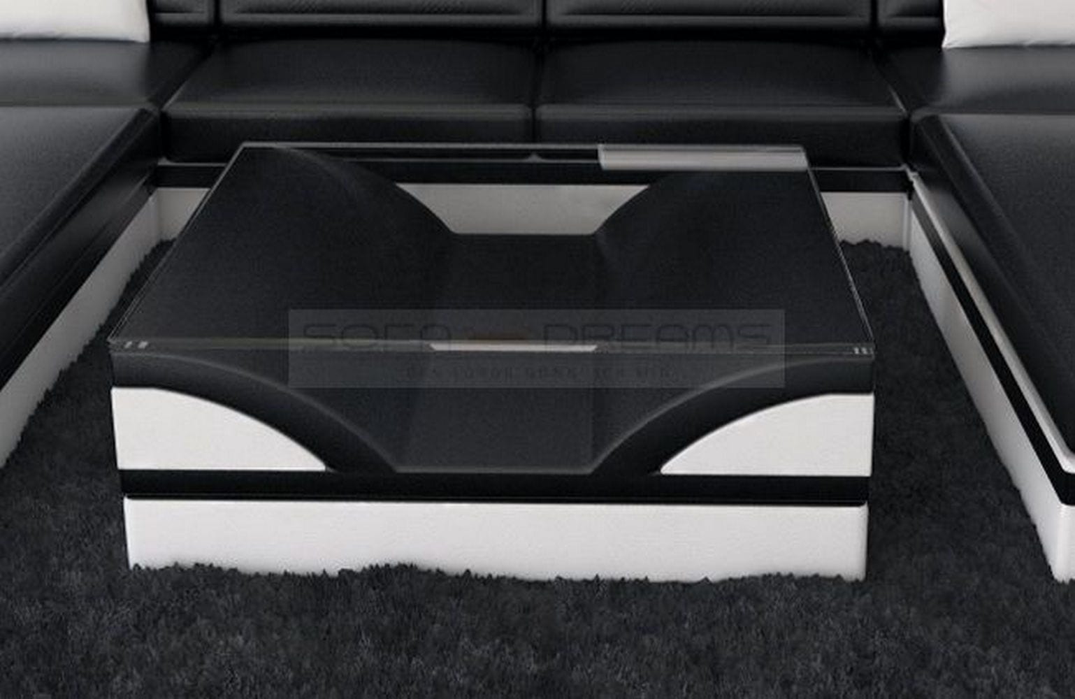 Designer Couchtisch Monza – Modernes Design Schwarz-Weiß