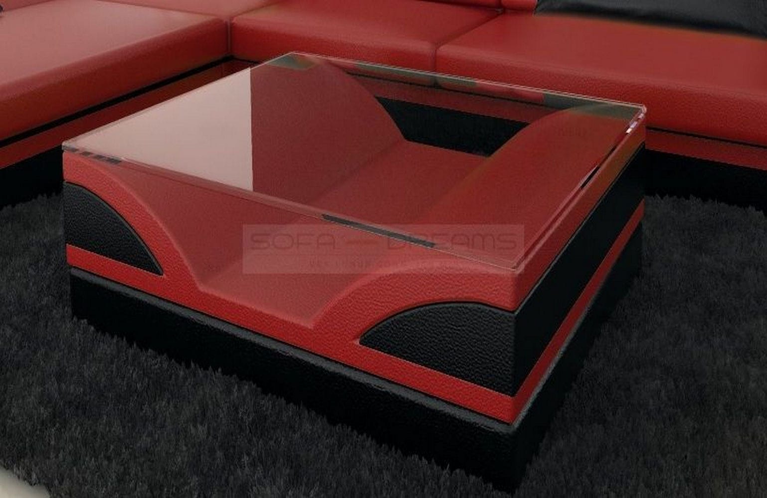 Designer Couchtisch Monza – Modernes Design Rot-Schwarz