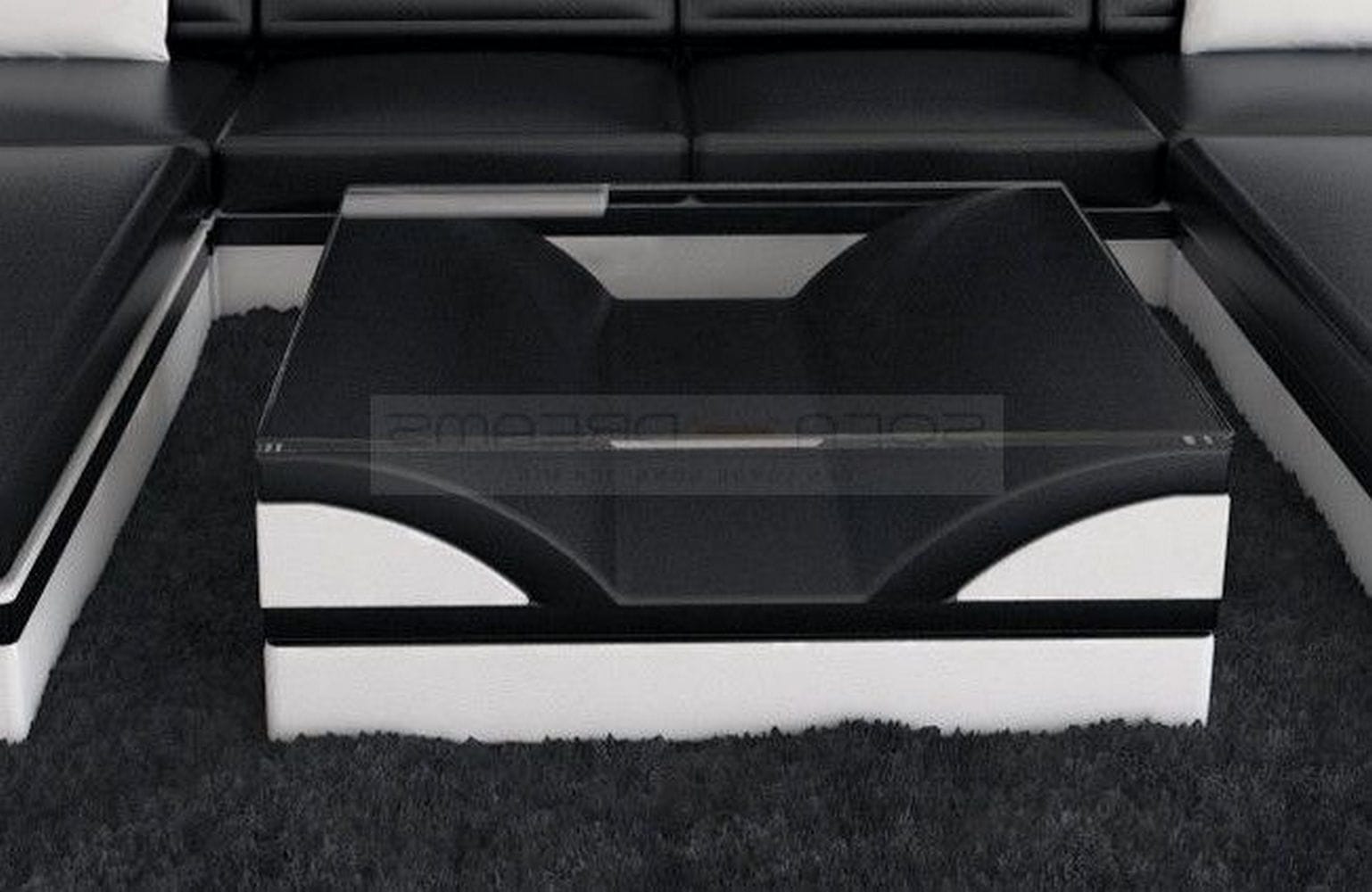 Designer Couchtisch Monza – Modernes Design Schwarz-Weiß