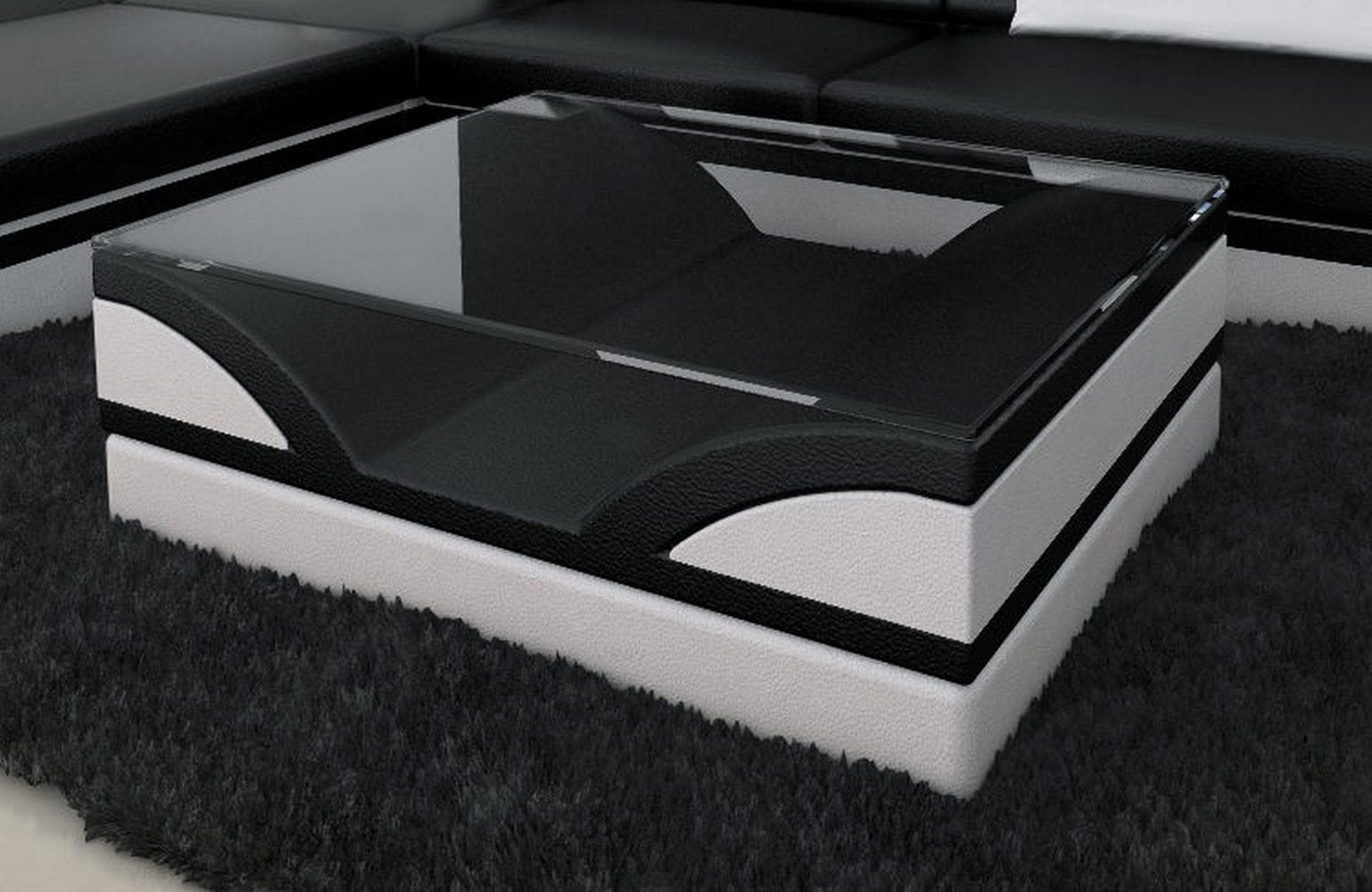 Designer Couchtisch Monza – Modernes Design Schwarz-Weiß