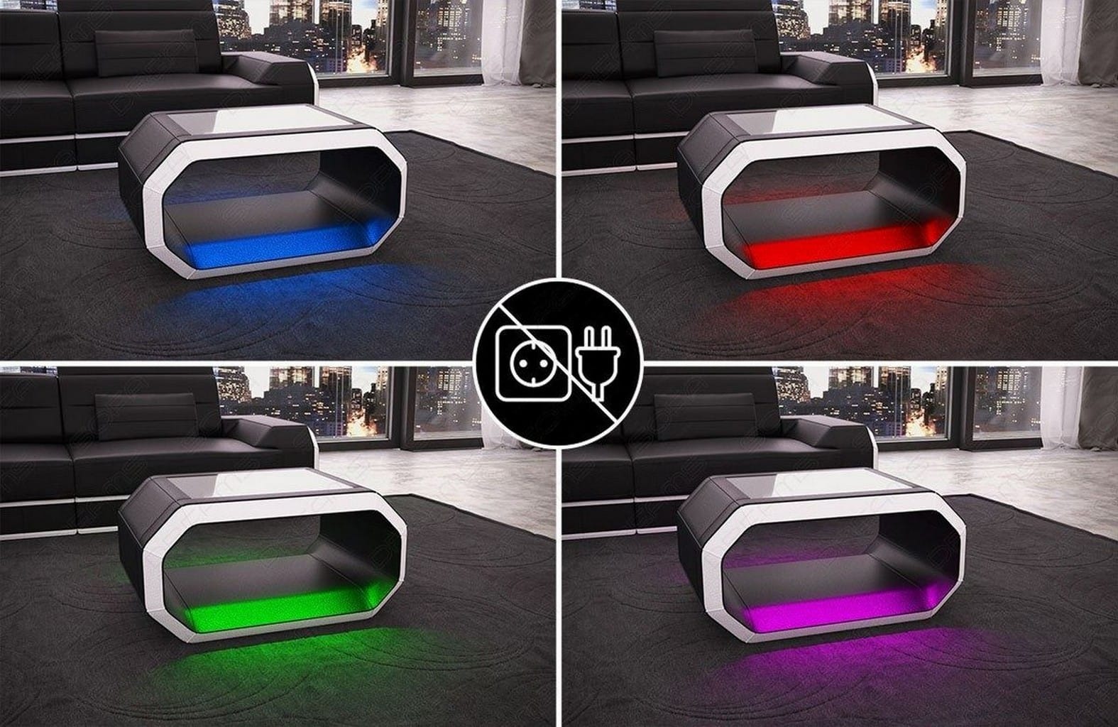 Design Couchtisch Roma – Modern & Elegant Rot-Schwarz