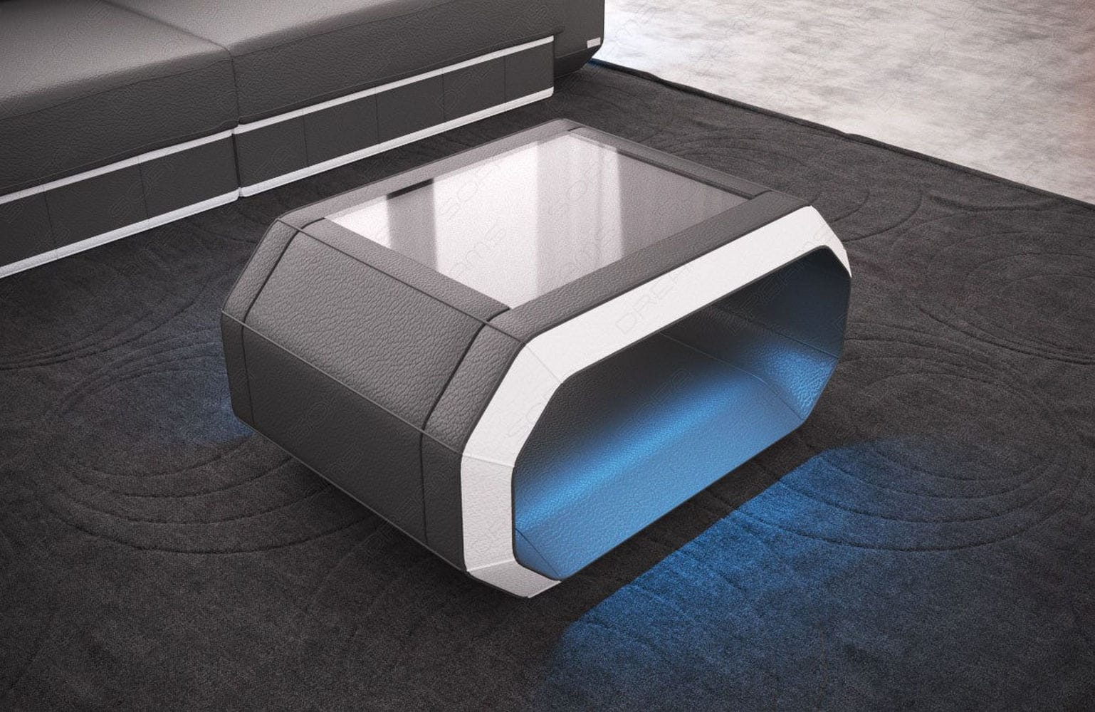 Design Couchtisch Roma – Modern & Elegant Grau-Weiß