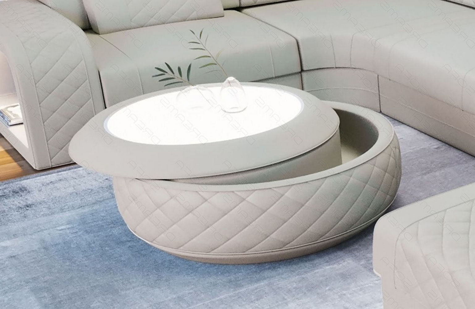 Couchtisch Berlin – Leder Design für Ihr Zuhause Beige