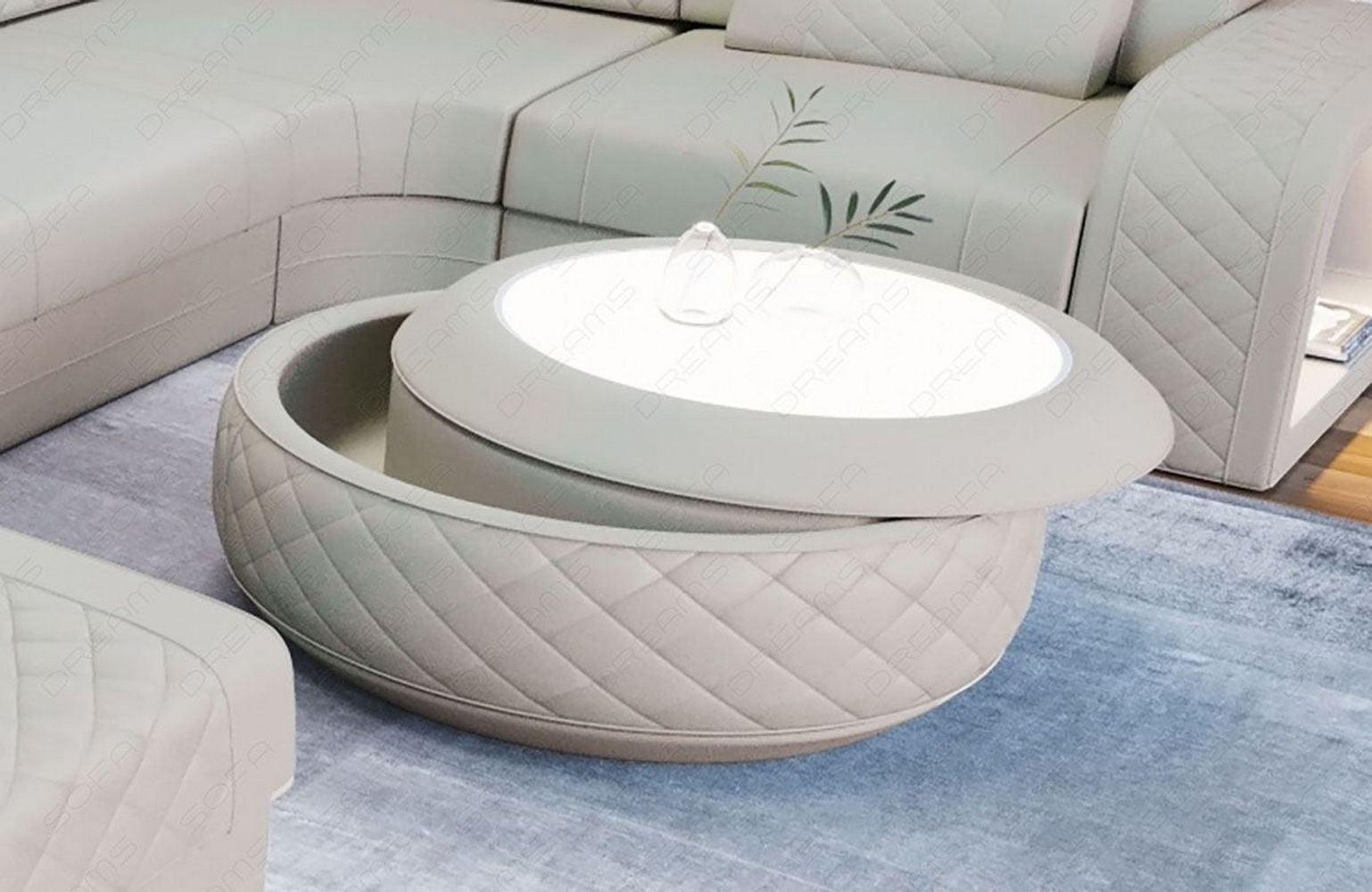 Couchtisch Berlin – Leder Design für Ihr Zuhause Beige