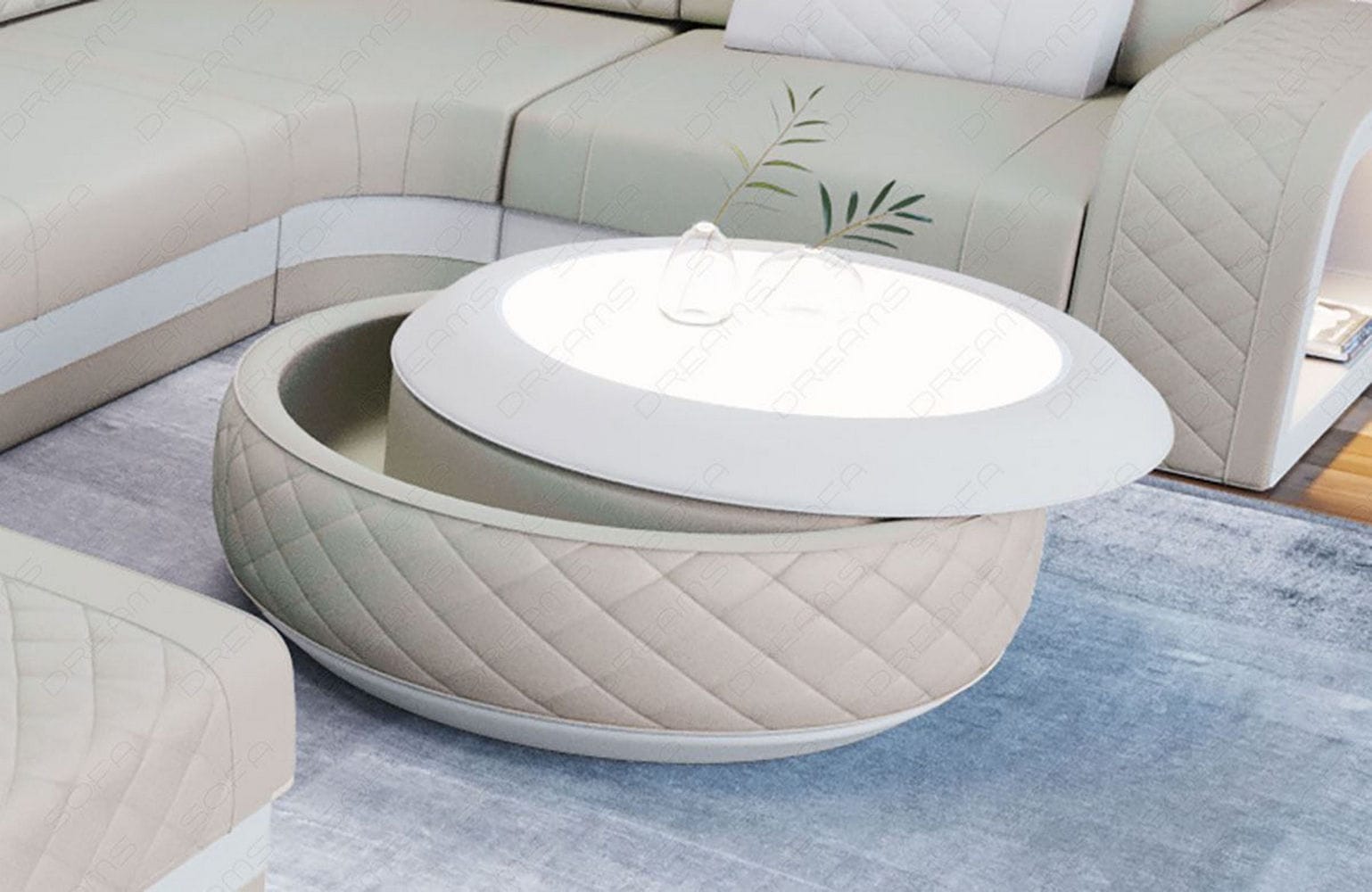 Couchtisch Berlin beige-weiß