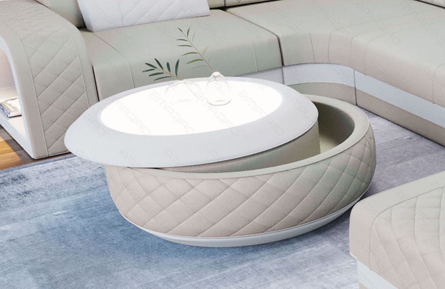 Couchtisch Berlin beige-weiß