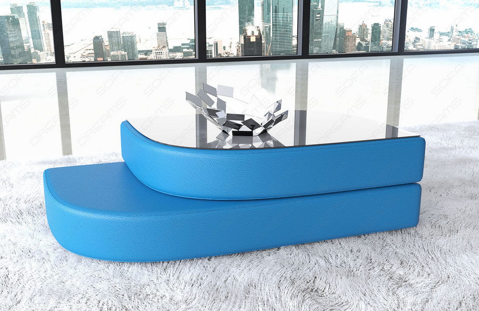 Couchtisch Bari Eleganz blau