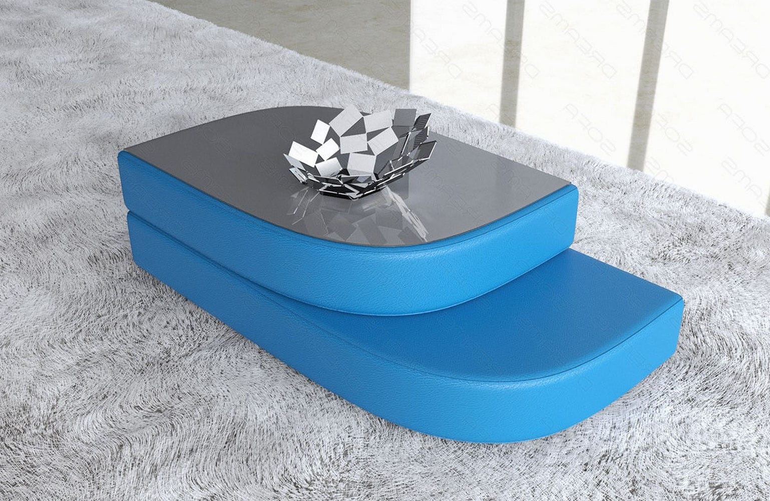 Couchtisch Bari Eleganz blau