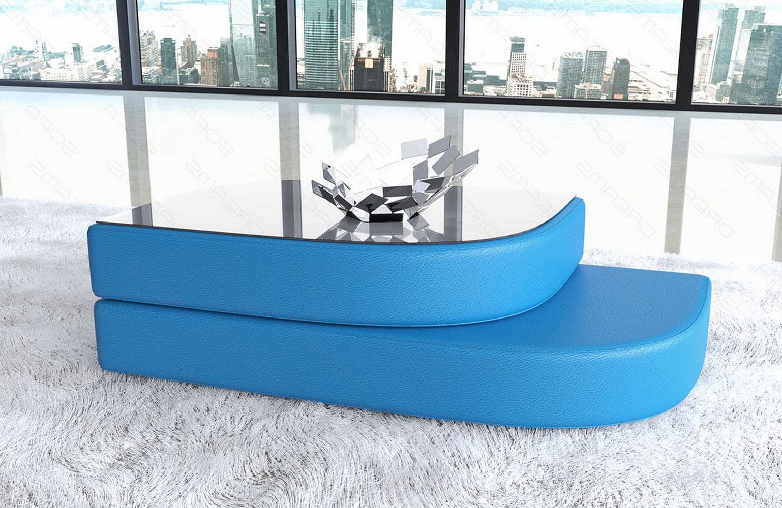 Couchtisch Bari Eleganz blau