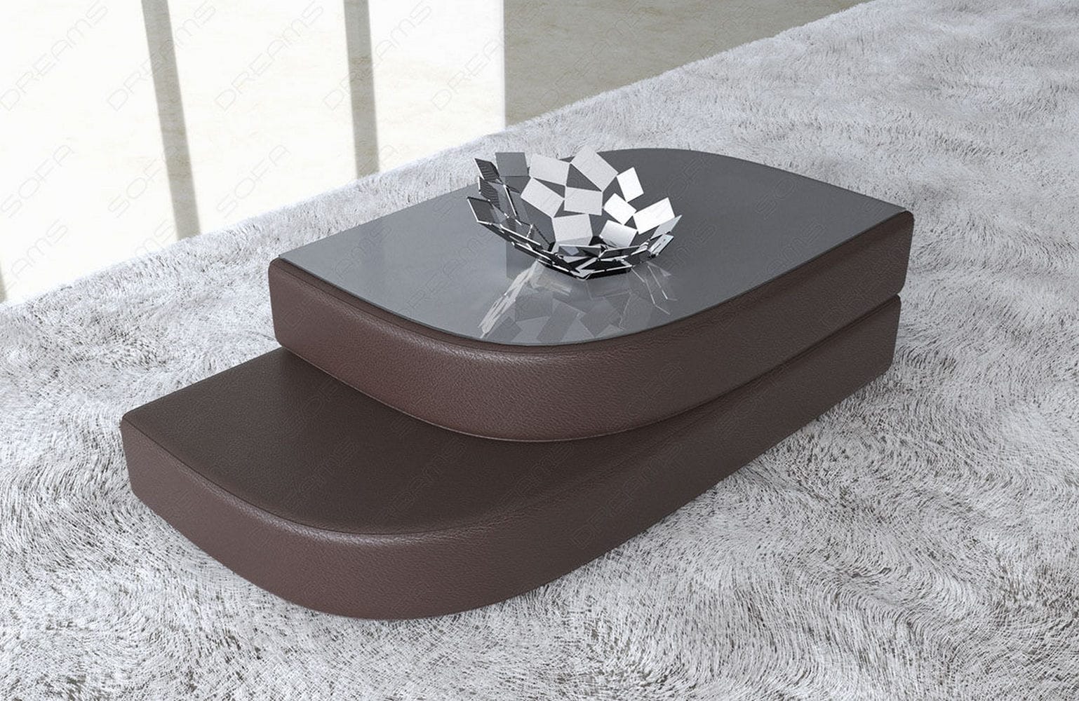 Couchtisch Bari Eleganz dunkelbraun