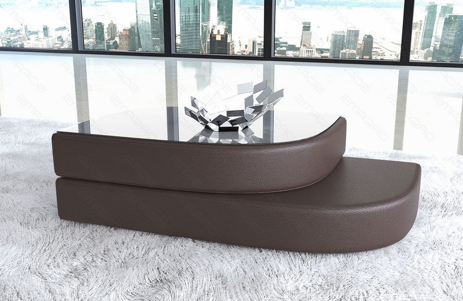 Couchtisch Bari Eleganz dunkelbraun