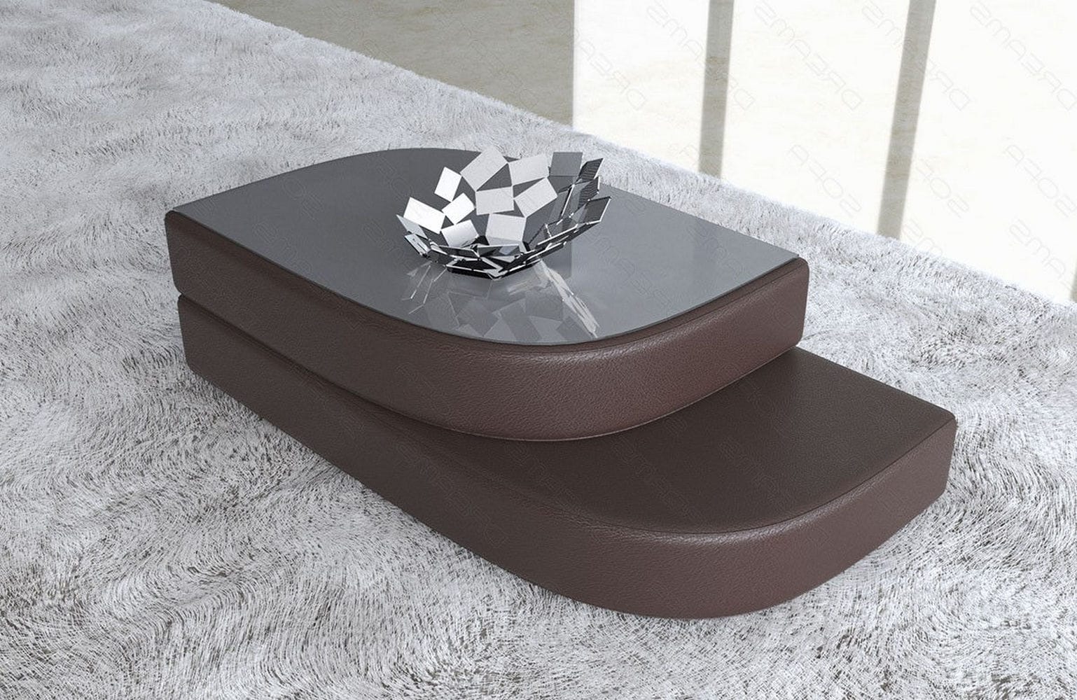 Couchtisch Bari Eleganz dunkelbraun