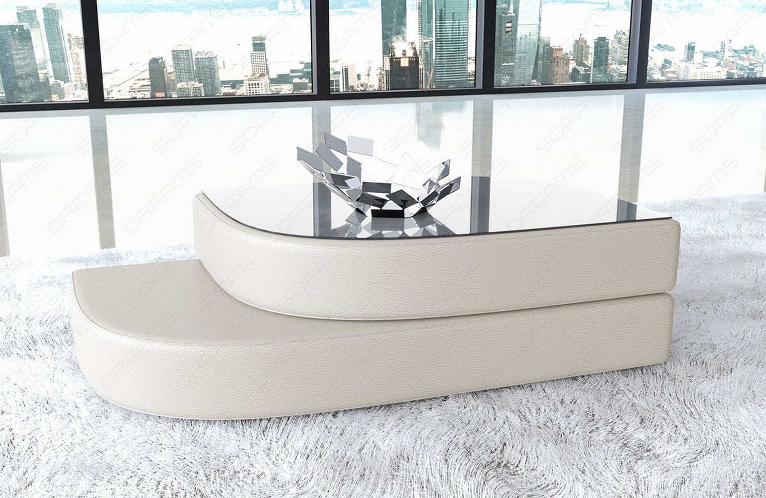 Couchtisch Bari aus Leder – Eleganz & Stil