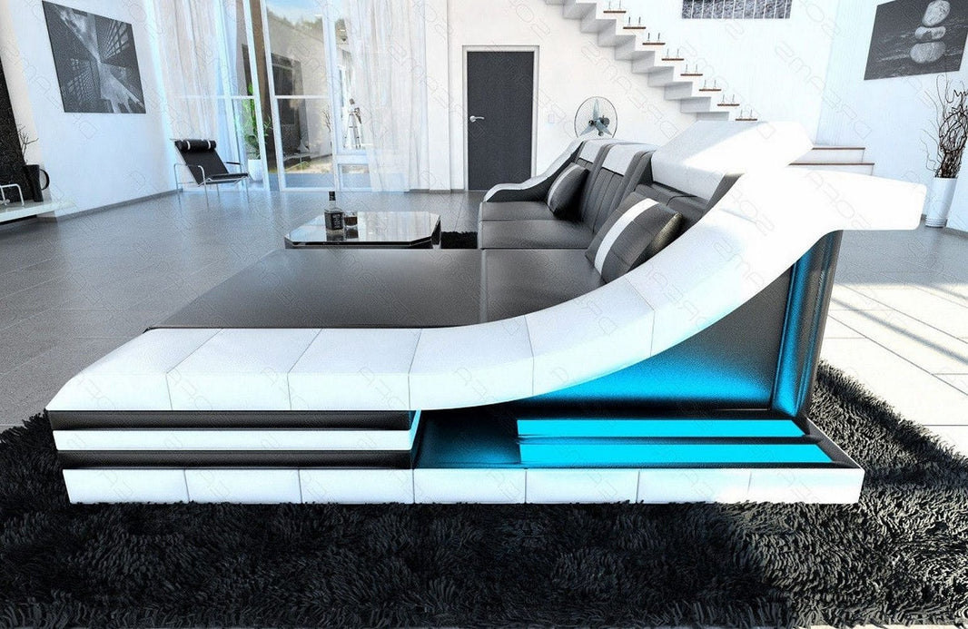 Couch Turino L-Form in Leder