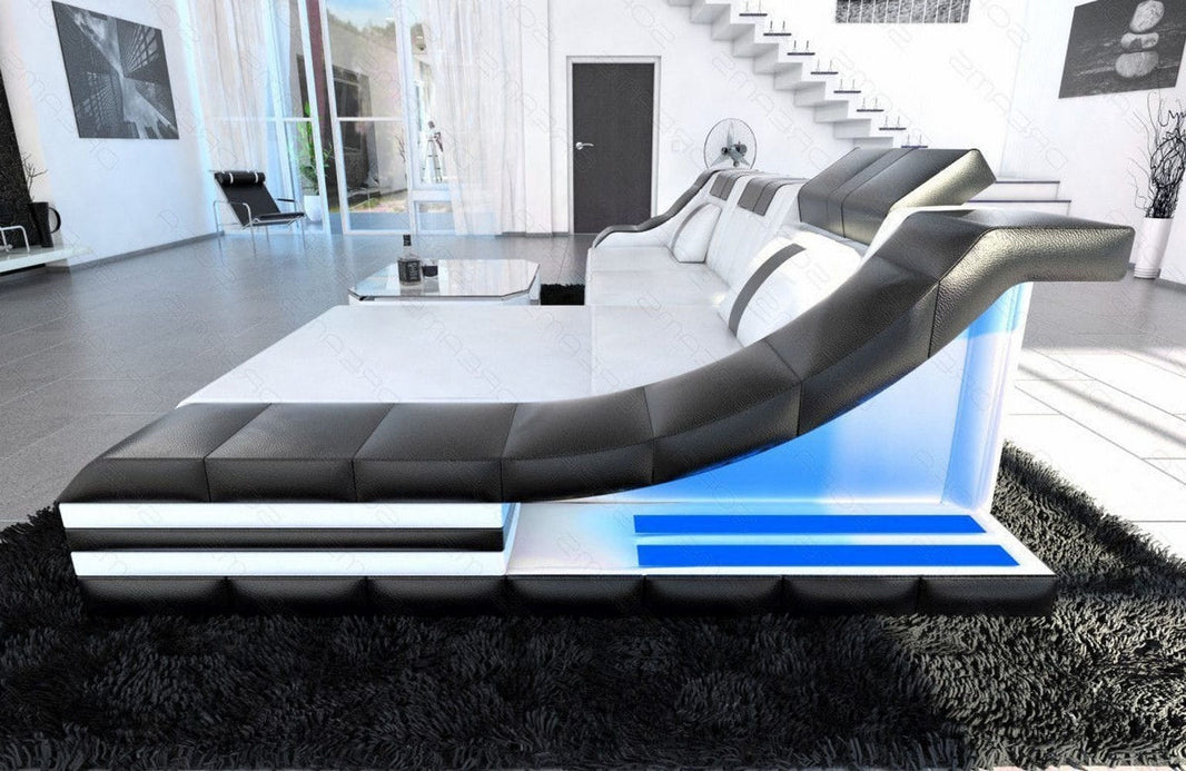 Couch Turino L-Form in Leder