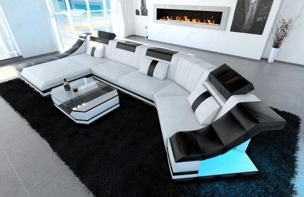 Leder Couch Turino C-Form