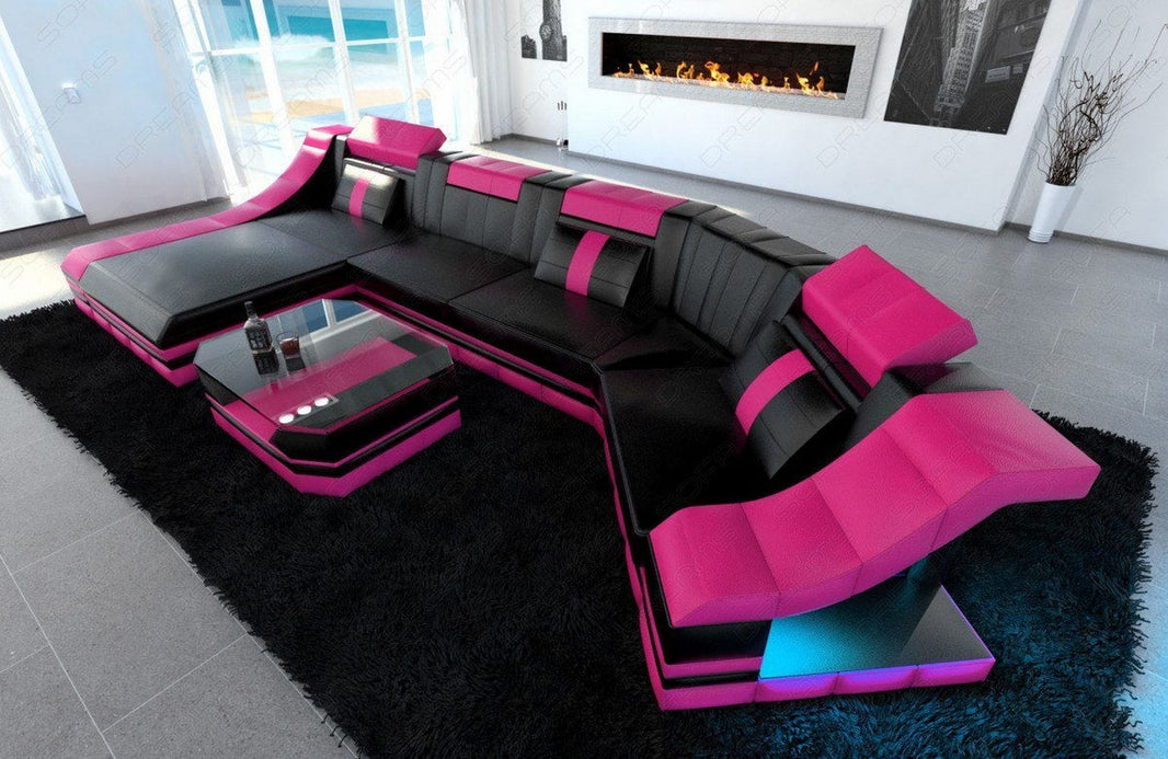Leder Couch Turino C-Form