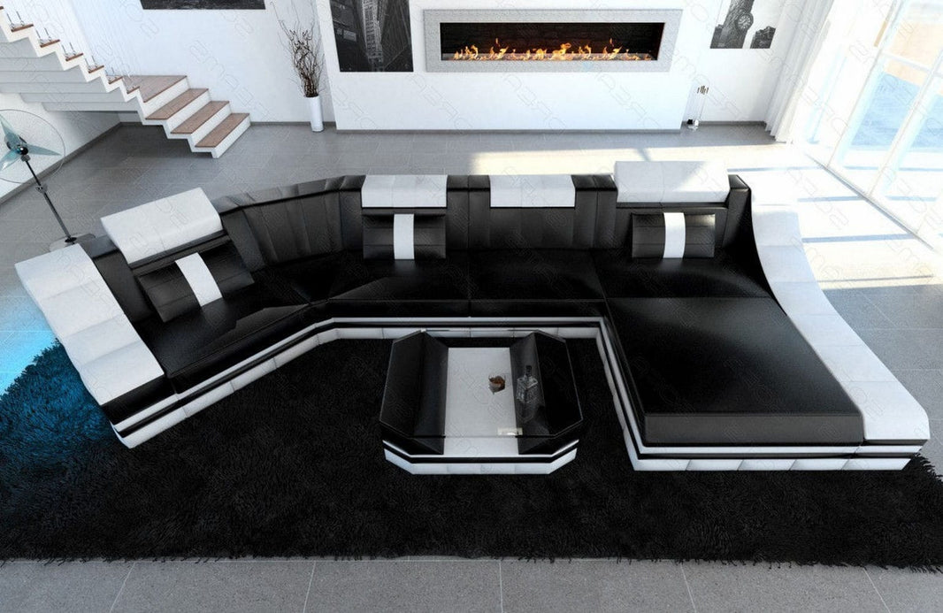 Leder Couch Turino C-Form