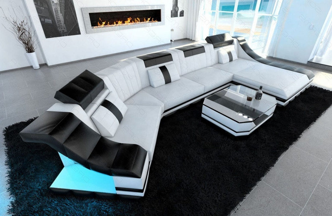 Leder Couch Turino C-Form