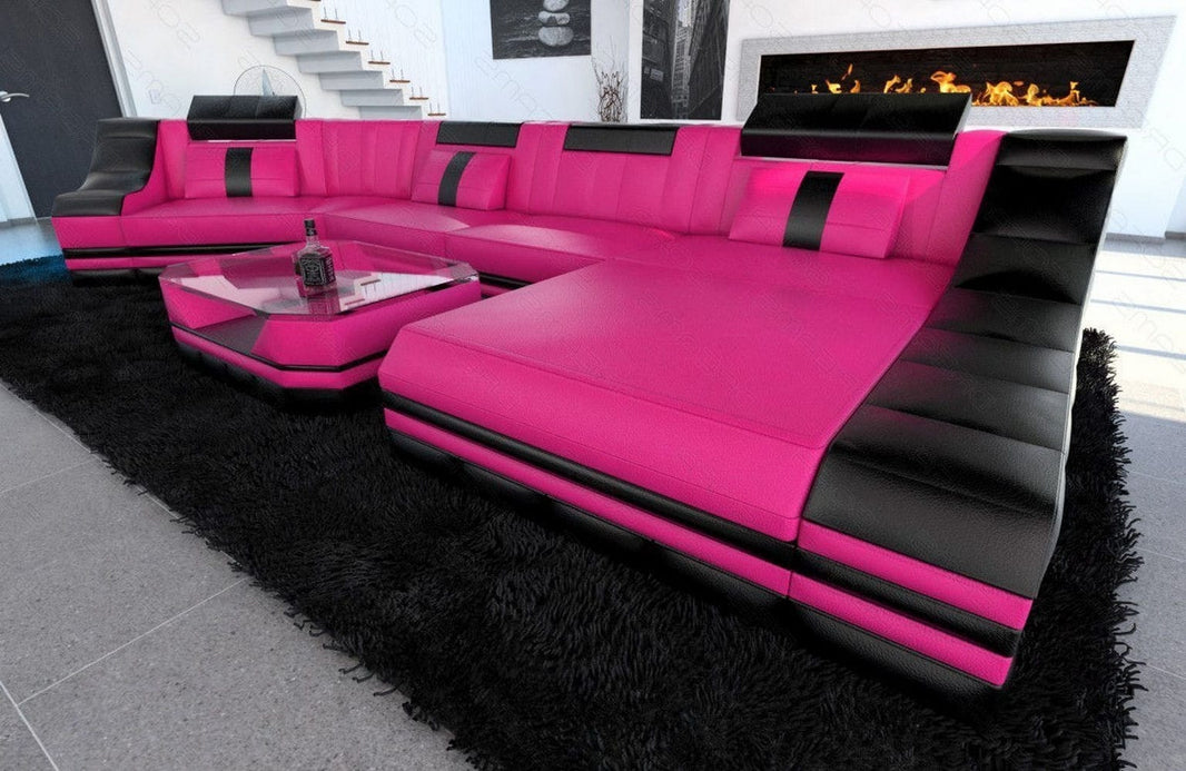 Leder Couch Turino C-Form
