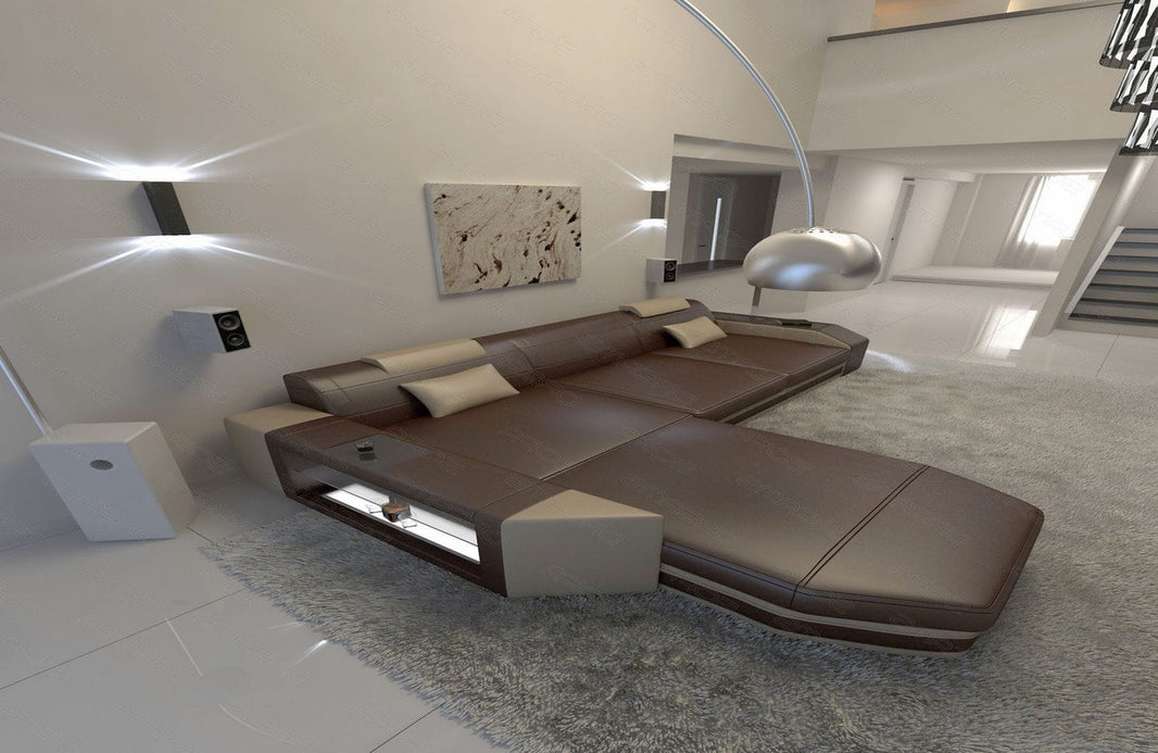 Ecksofa Prato L-Form in Leder