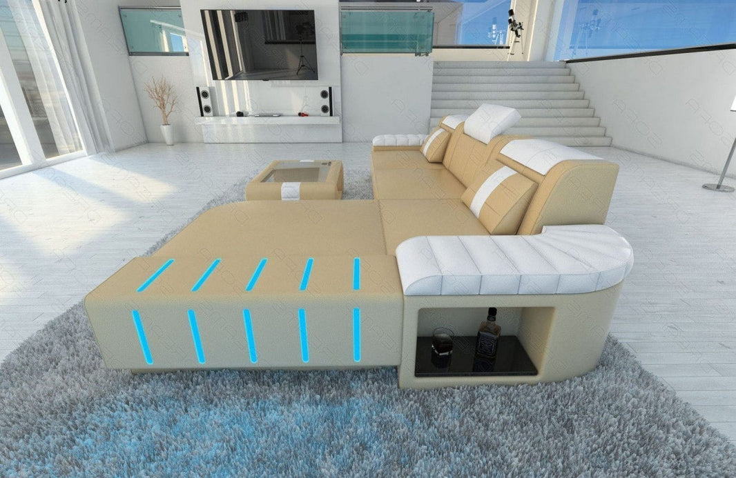 Mini Couch Bellagio L Form in Leder