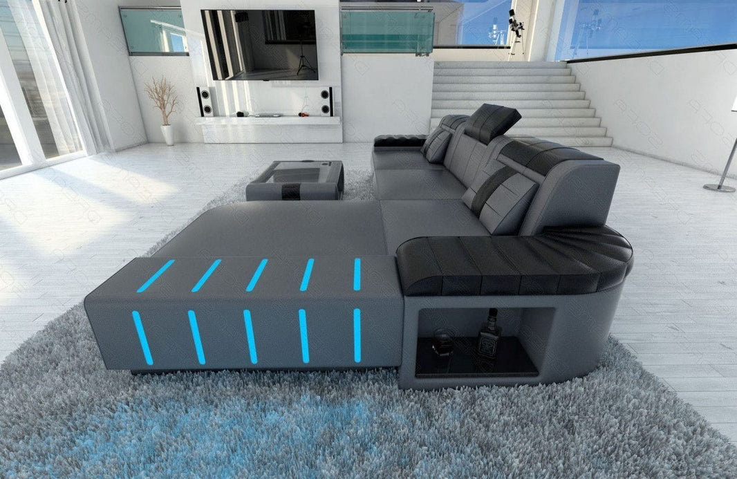 Ecksofa Bellagio L-Form in Leder