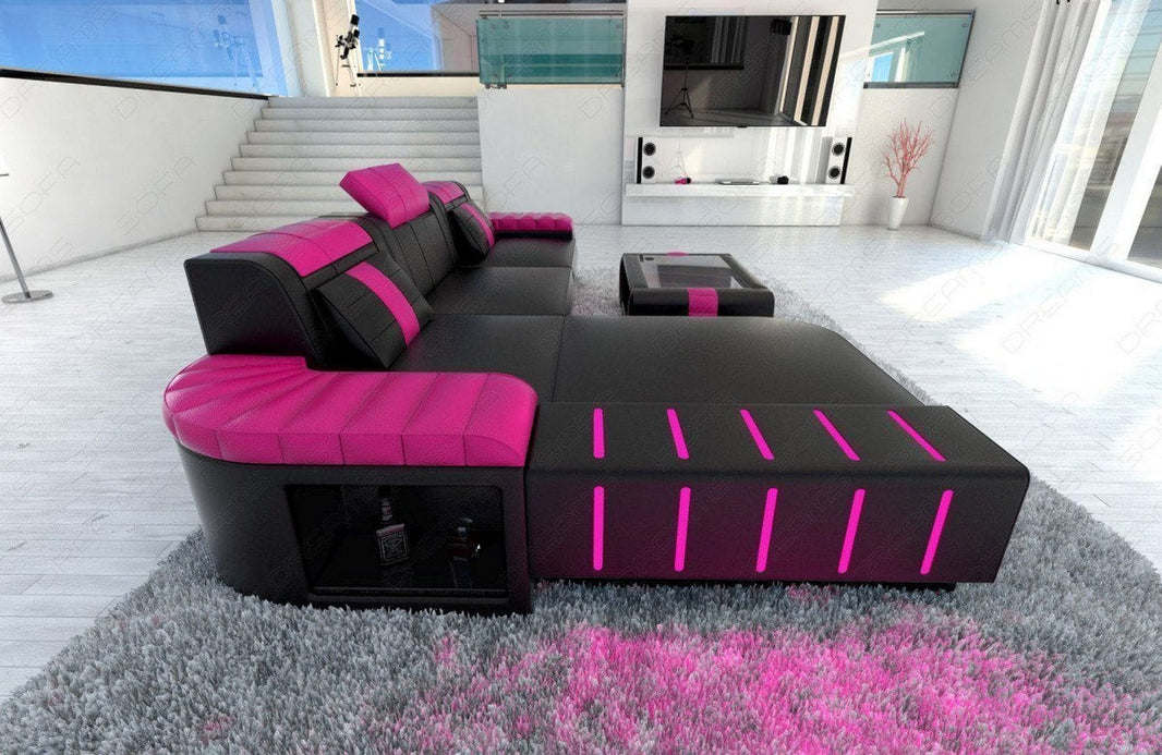 Ecksofa Bellagio L-Form in Leder