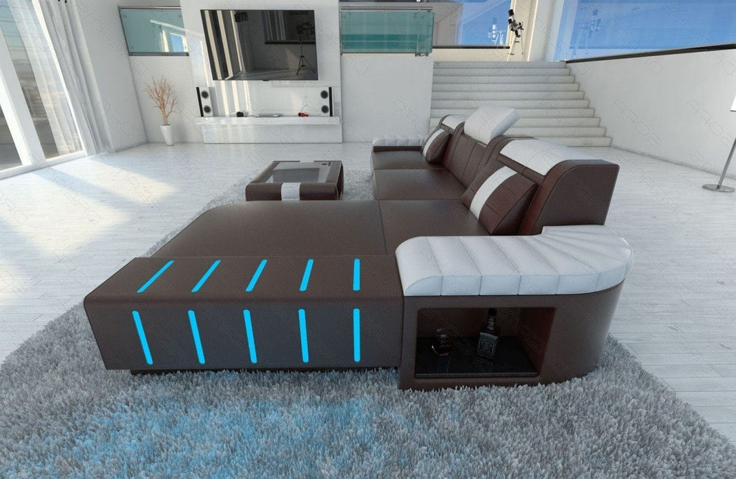 Ecksofa Bellagio L-Form in Leder