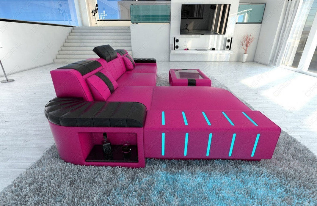 Ecksofa Bellagio L-Form in Leder
