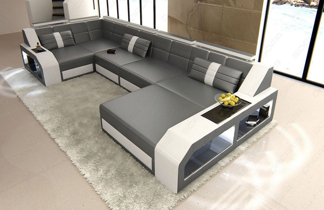 Leder Couch Arezzo U-Form