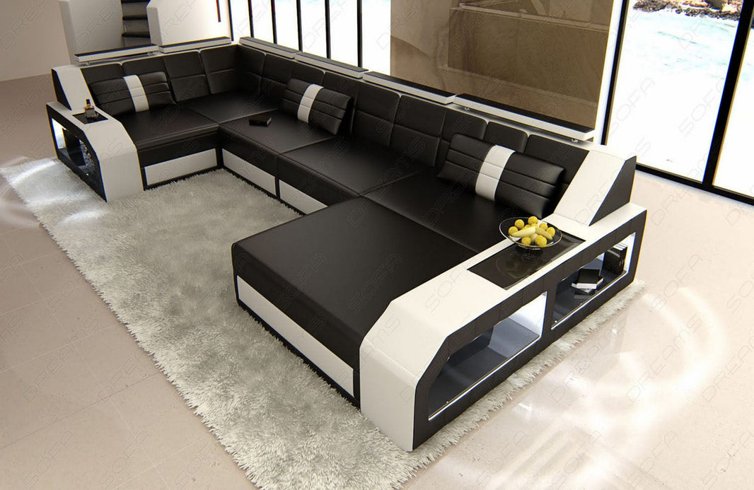 Leder Couch Arezzo U-Form