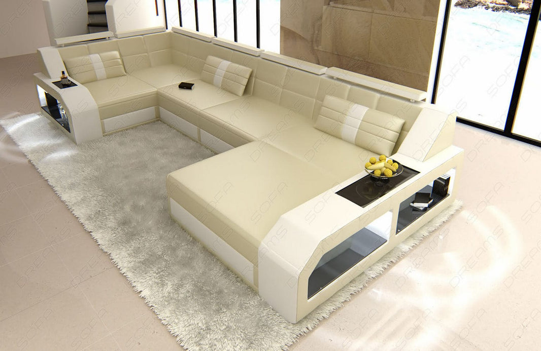 Leder Couch Arezzo U-Form