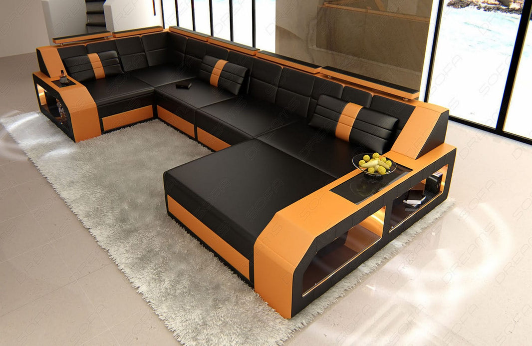 Leder Couch Arezzo U-Form