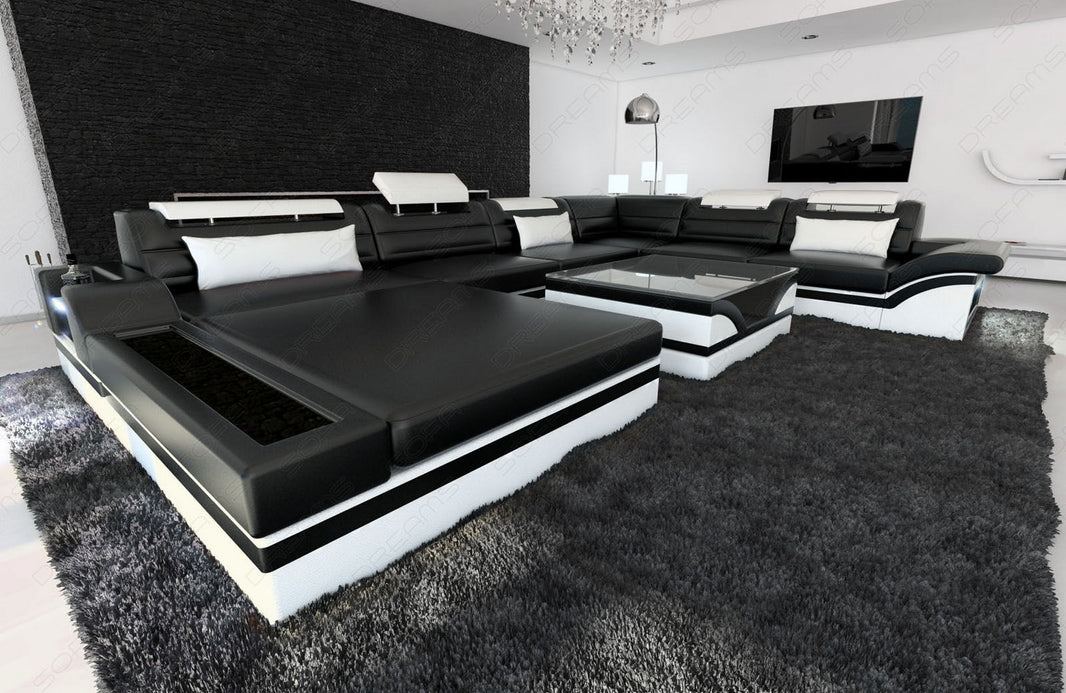 Mini XXL Wohnlandschaft Mezzo aus Leder