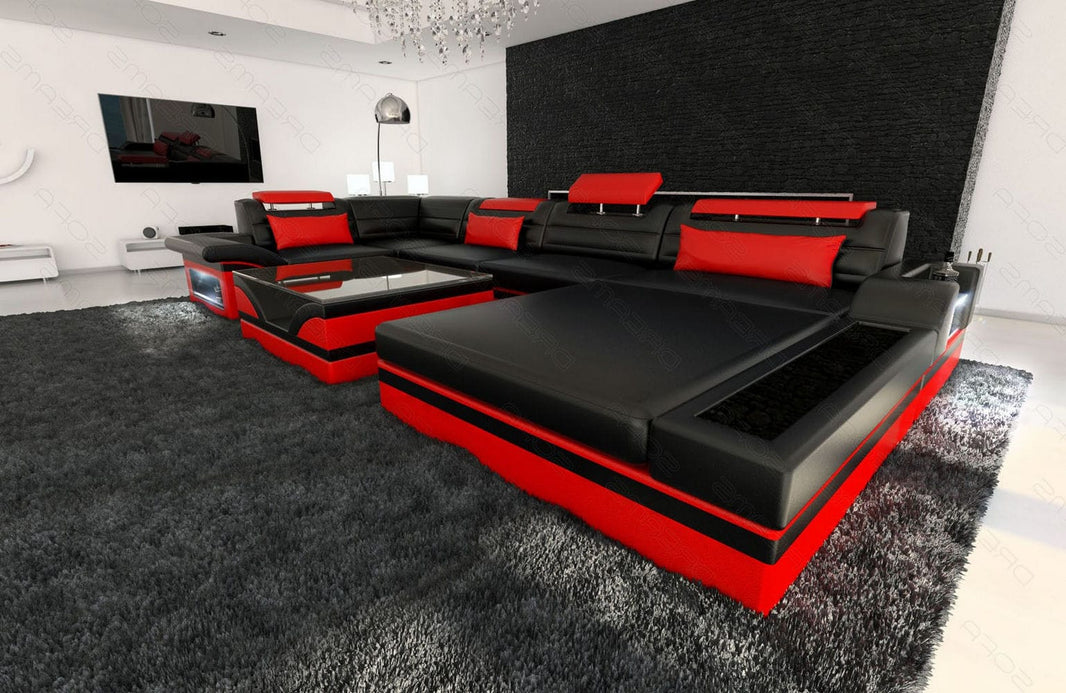 Sofa Mezzo U-Form in Leder