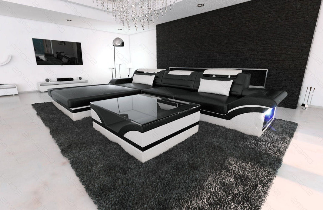 Ecksofa Parma L-Form in Leder