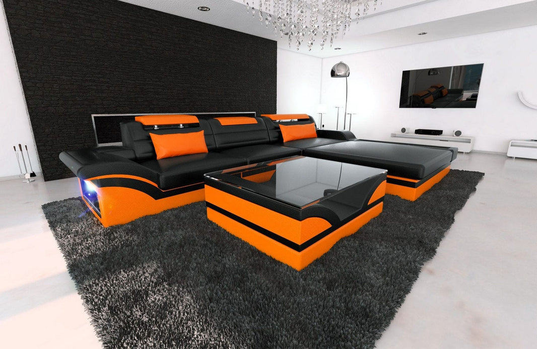 Ecksofa Parma L-Form in Leder