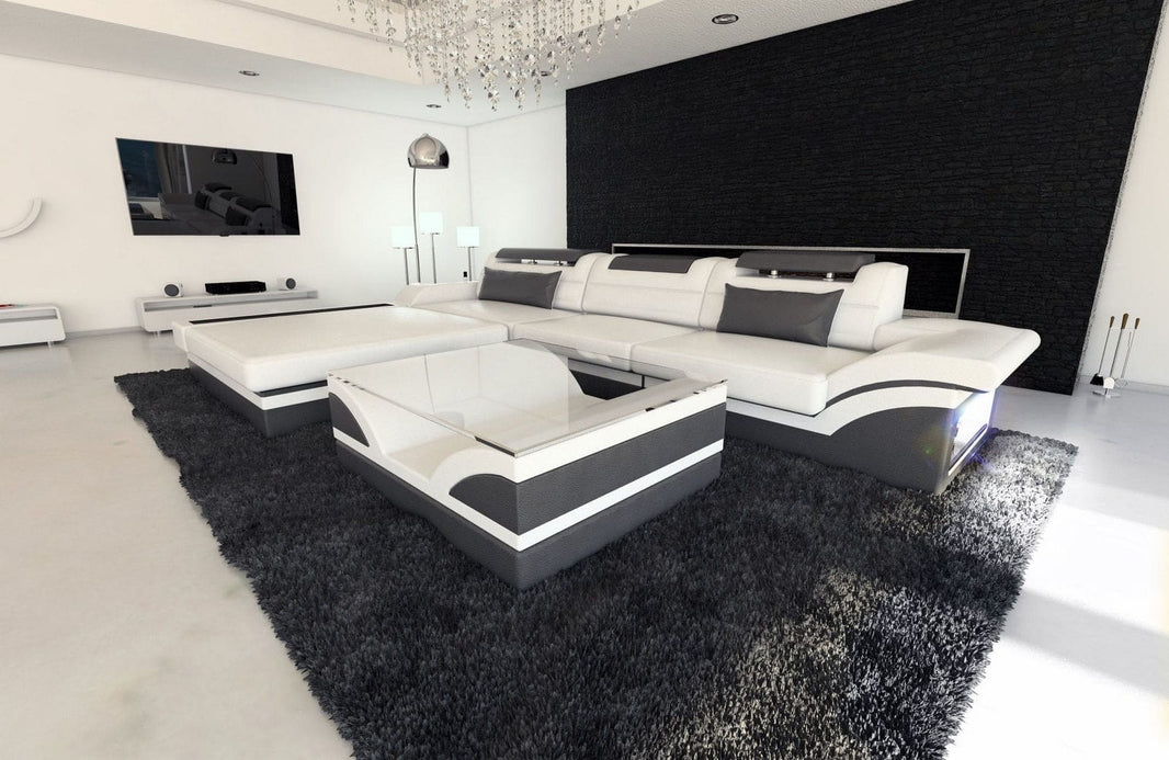 Ecksofa Parma L-Form in Leder