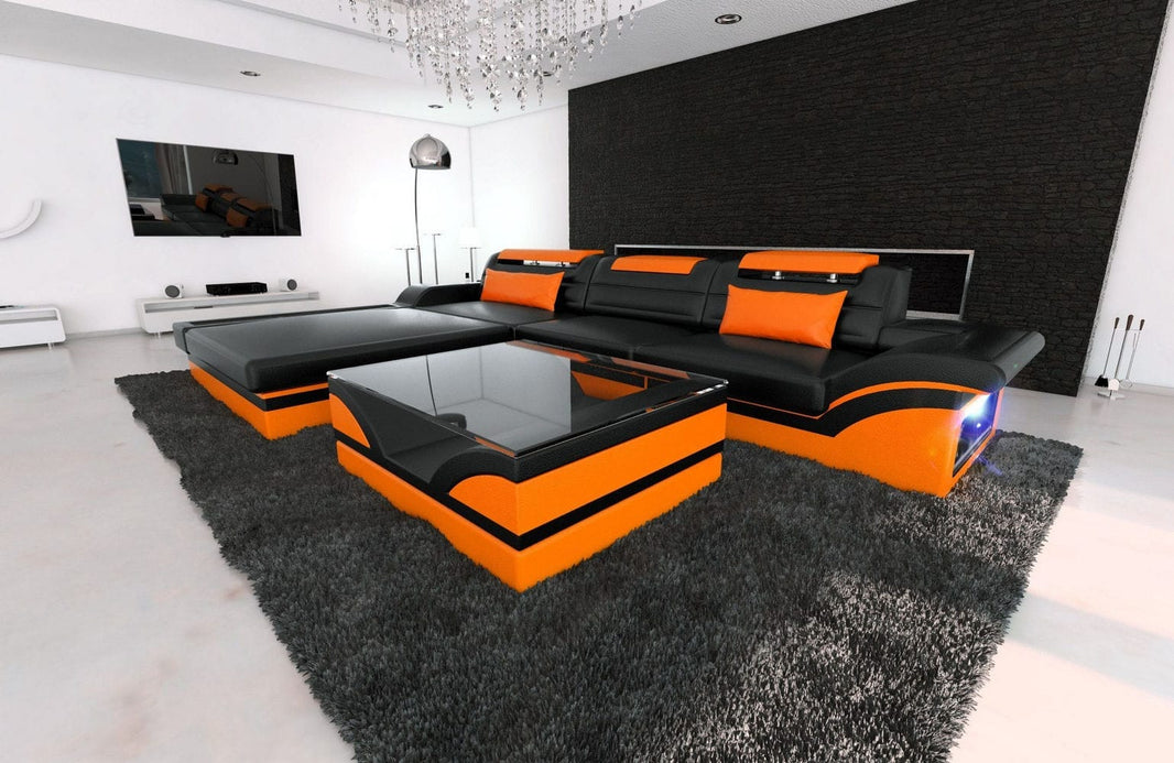Ecksofa Parma L-Form in Leder