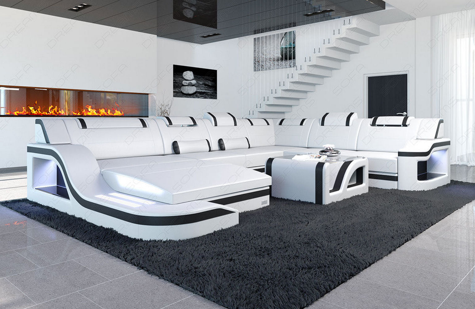 XL Leder Wohnlandschaft Palermo – Komfort & Stil