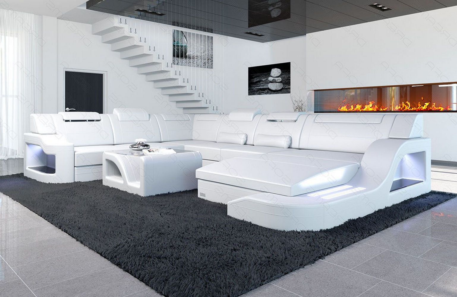 XL Leder Wohnlandschaft Palermo – Komfort & Stil